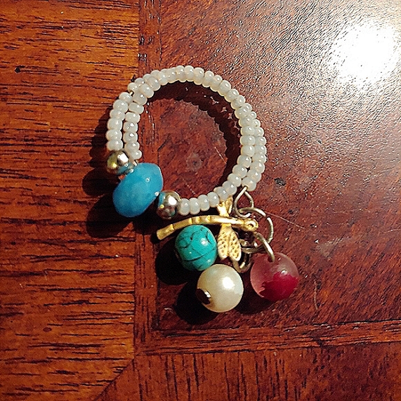 Expandable ring with multicolor stones - Picture 7 of 7